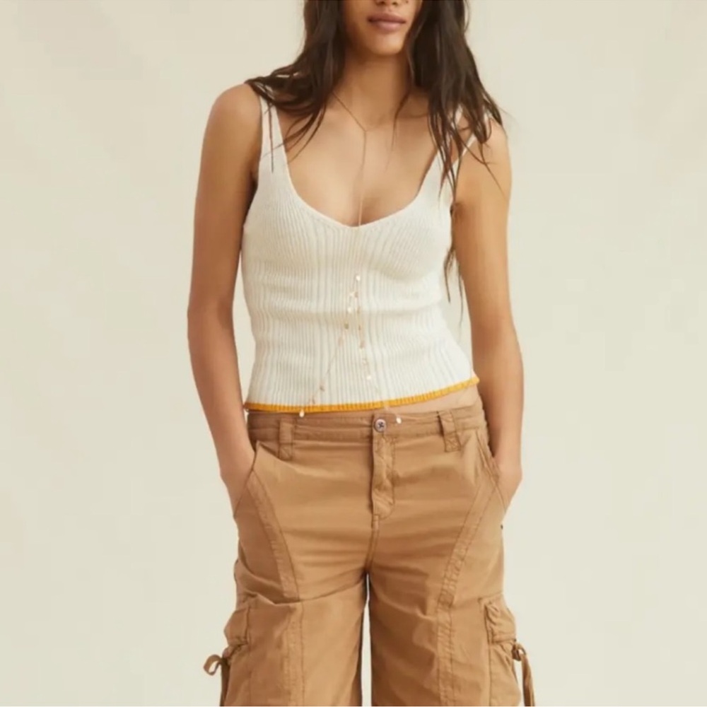 Anthropologie (Pilcro) Kika’s Cousin Cream Knit Tank NWT